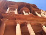 detail of the "Treasury" tomb in Petra