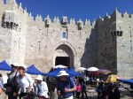 the Damascus Gate within the walls of Jerusalem built by Suleiman the Magnificent